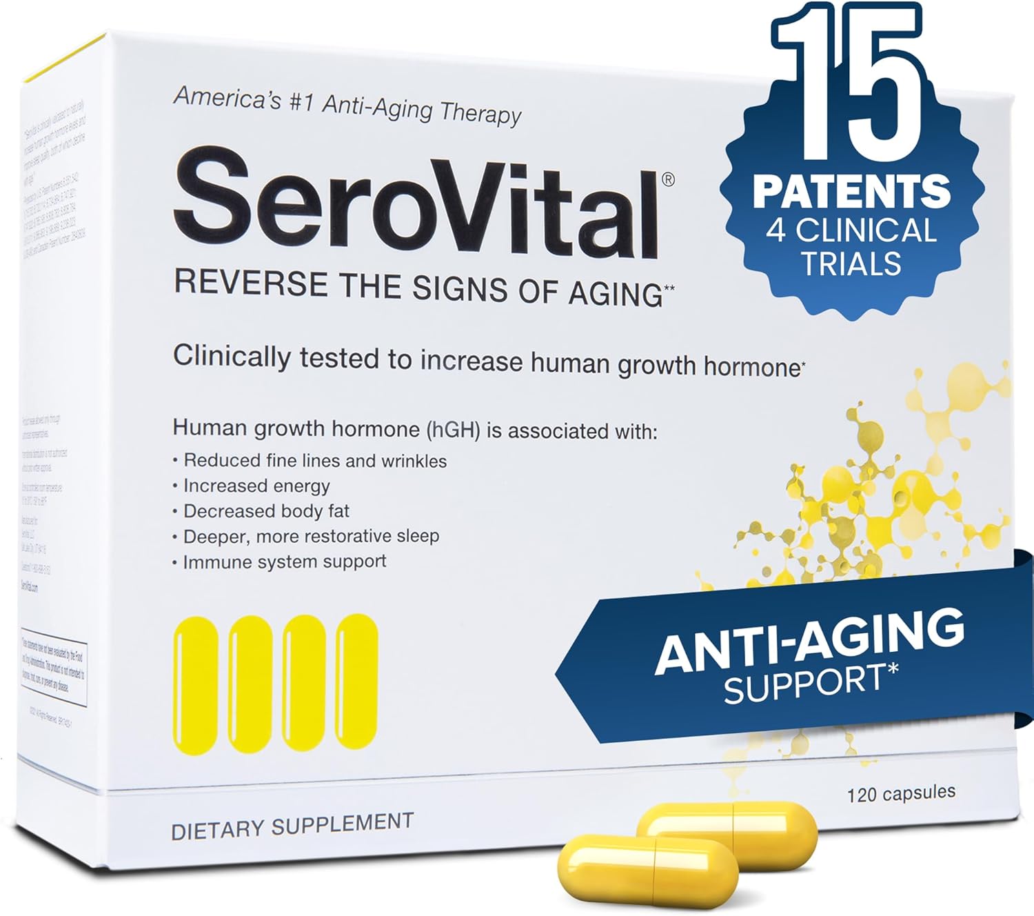 Serovital Renewal Complex - Anti Aging Supplements - Improved Energy, Immunity and Sleep (30 days serving) - Clearance Sale