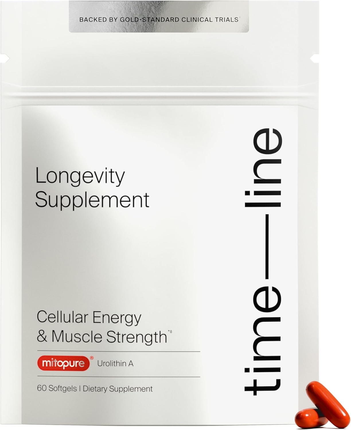Timeline Mitopure Urolithin A Longevity Supplement 60 Count Softgels - Clearance Sale