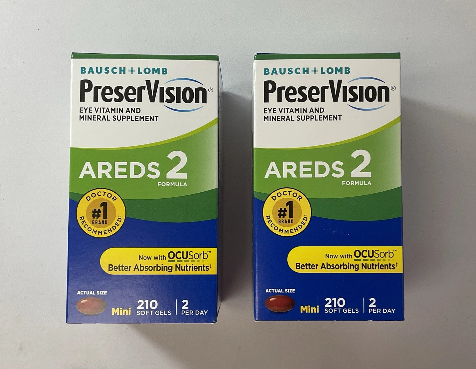 PreserVision AREDS 2 Formula - Pack of 2 - 210 count Soft Gels EXP 08/2027 - Clearance Sale