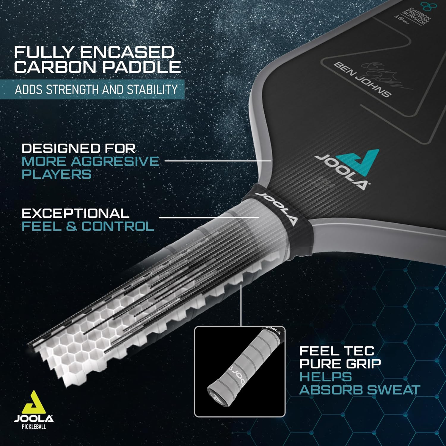 JOOLA Professional Pickleball Paddles, Well Balanced w/Pop & Control - Clearance Sale