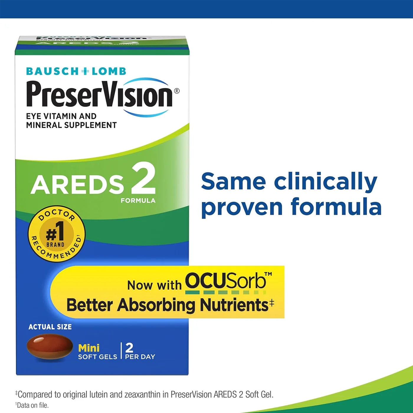 PreserVision AREDS 2 Formula - Pack of 2 - 210 count Soft Gels EXP 08/2027 - Clearance Sale