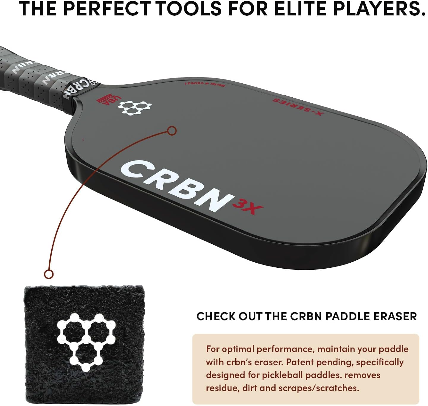 CRBN X Series Power - Carbon Fiber Pickleball Paddle with Foam Injected Edges - Clearance Sale