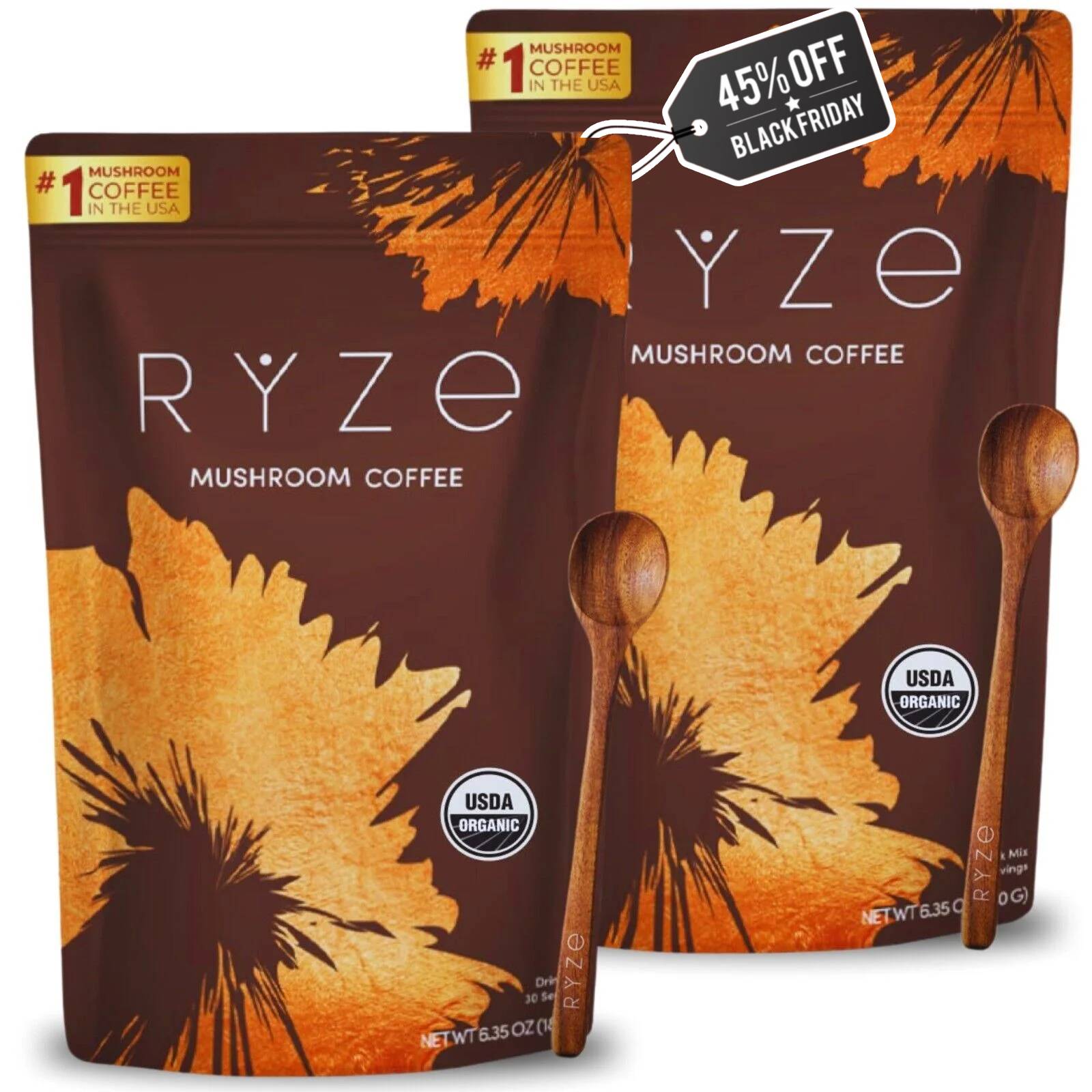 Ryze Mushroom Coffee Pack of 2 - Clearance Sale